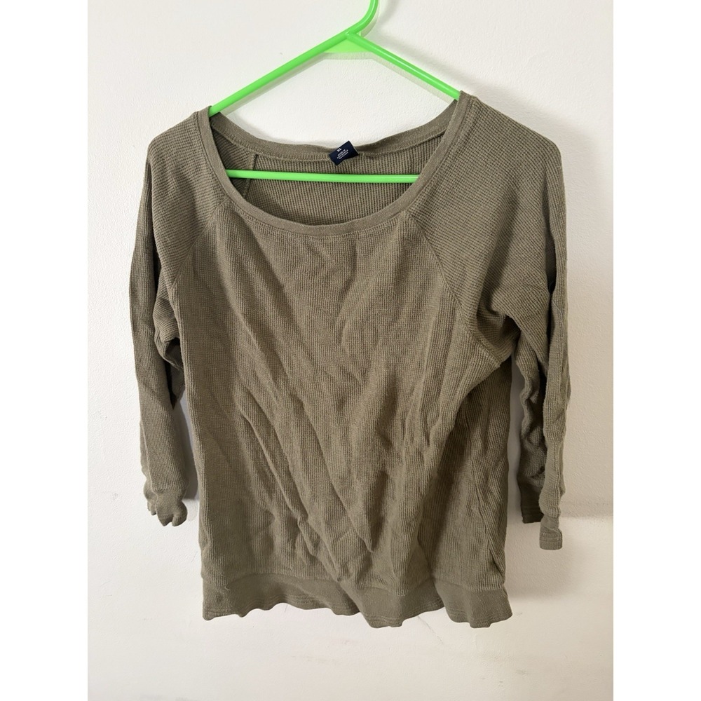GAP Women's Girls Army Green Long Sleeve Shirt Size Xl Pre-owned